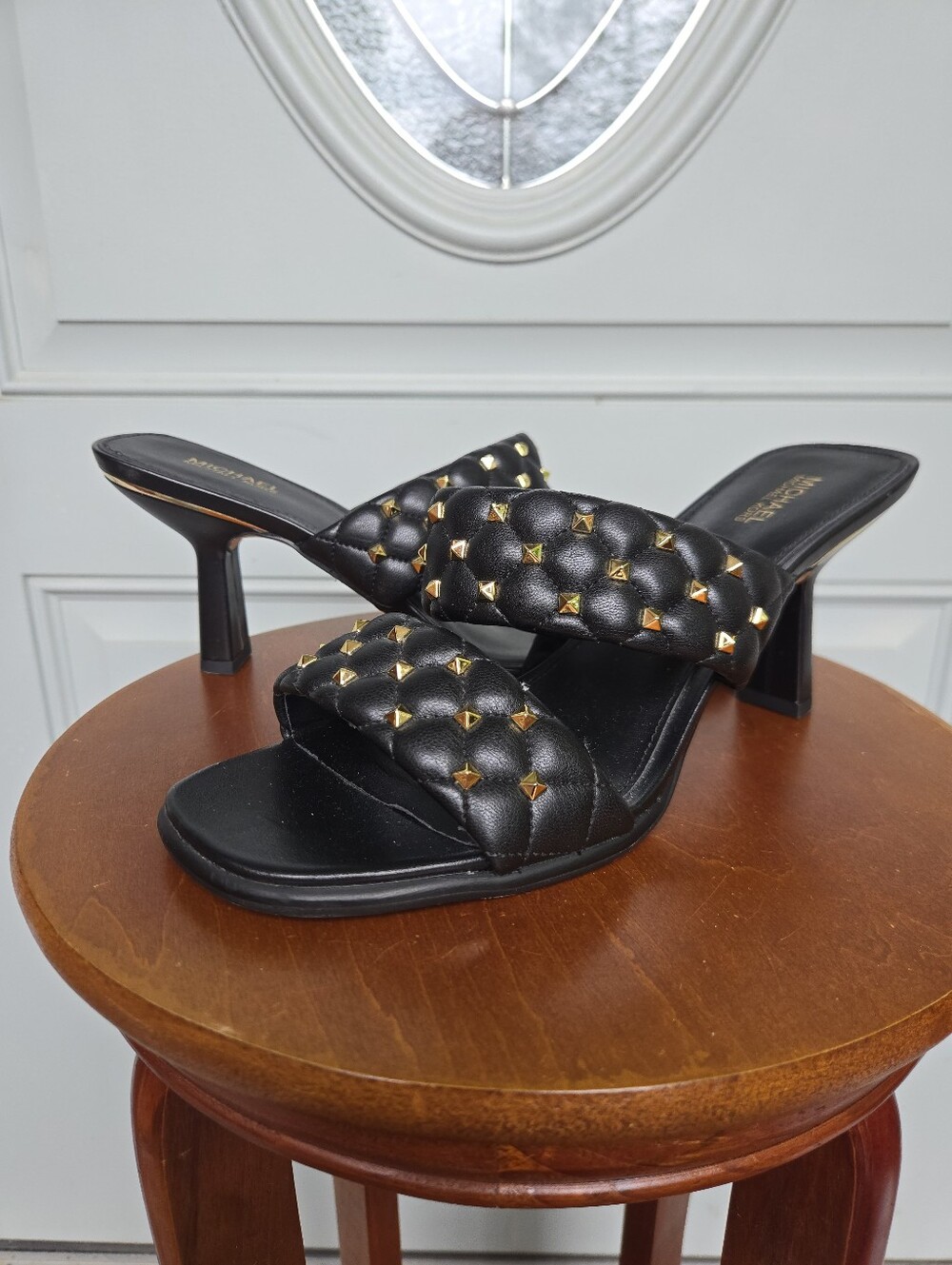 Michael MK Amelia Mule Studded Black